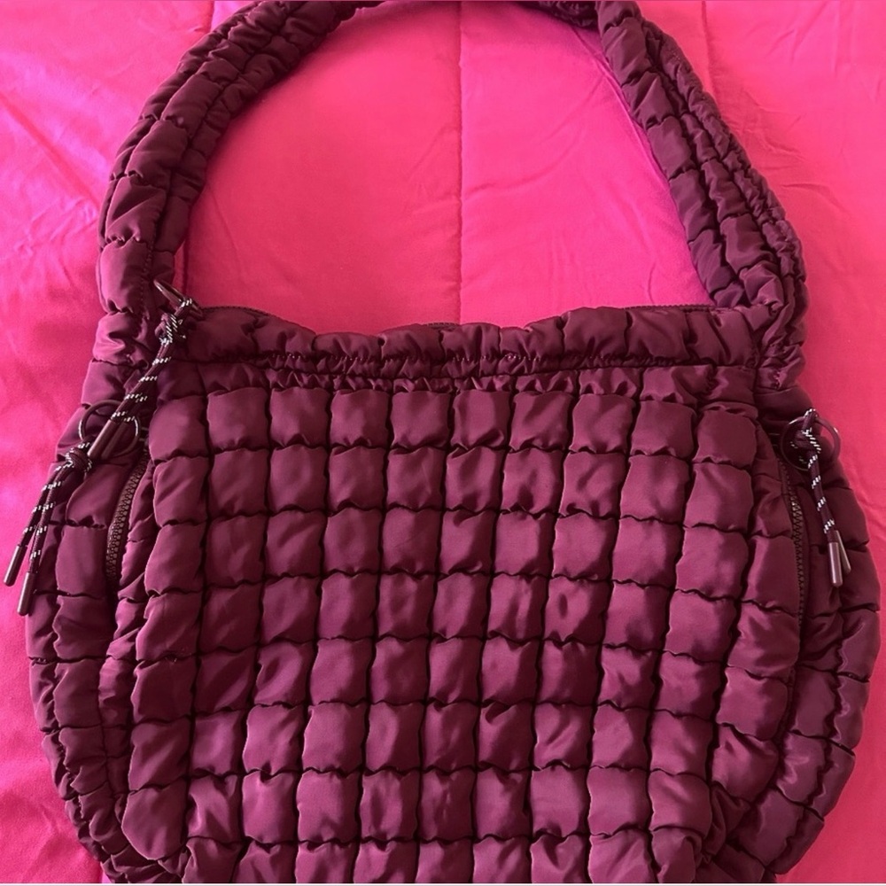 Urban Expressions Quilted Maroon Shoulder Bag